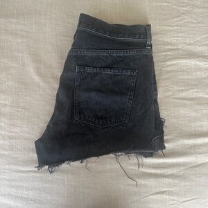 AGOLDE Black Cut Off Shorts